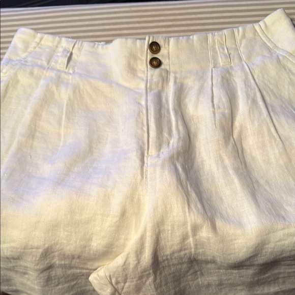 Garnet Hill White Dress Pants Lightweight 100% Linen #240 - Picture 4 of 9